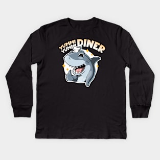 Yummi Dinner! Kids Long Sleeve T-Shirt